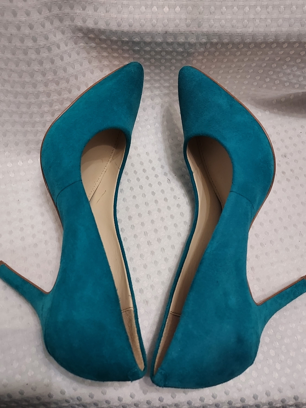 Nine West Teal Suede Pointed-Toe Pumps Size 6M - Picture 6 of 9